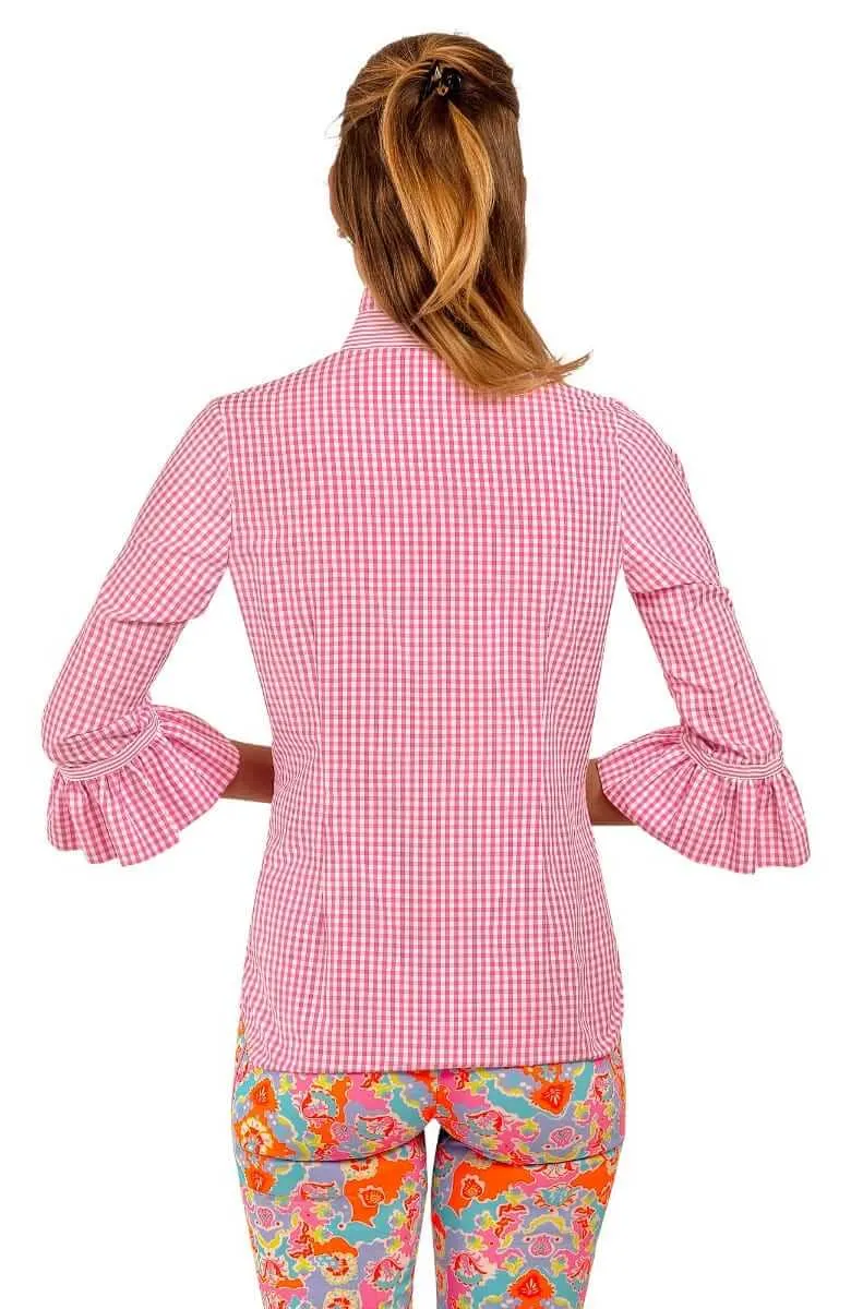 Priss Blouse - Gingham breathable sweat-wicking