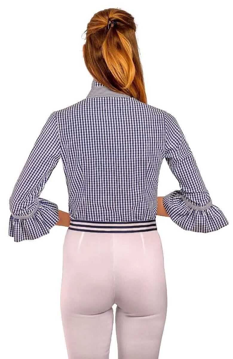 Priss Blouse - Gingham breathable sweat-wicking