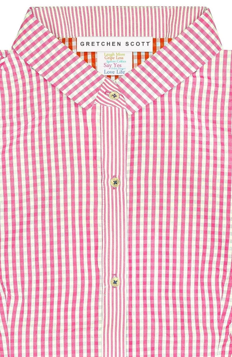 Priss Blouse - Gingham breathable sweat-wicking