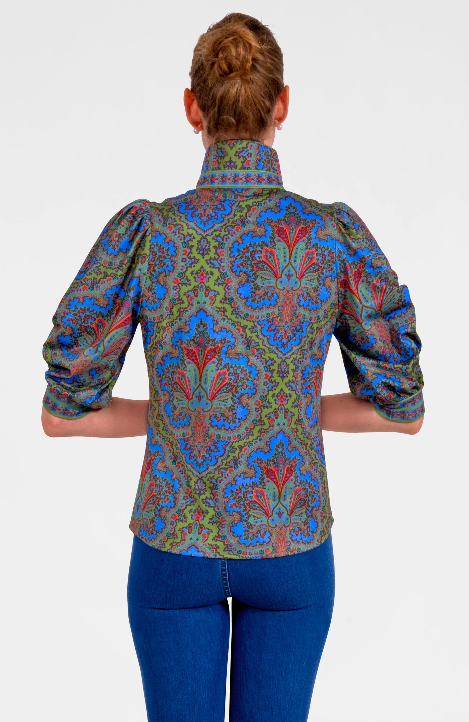 Puff Sleeve Top - Passion Paisley holiday limited