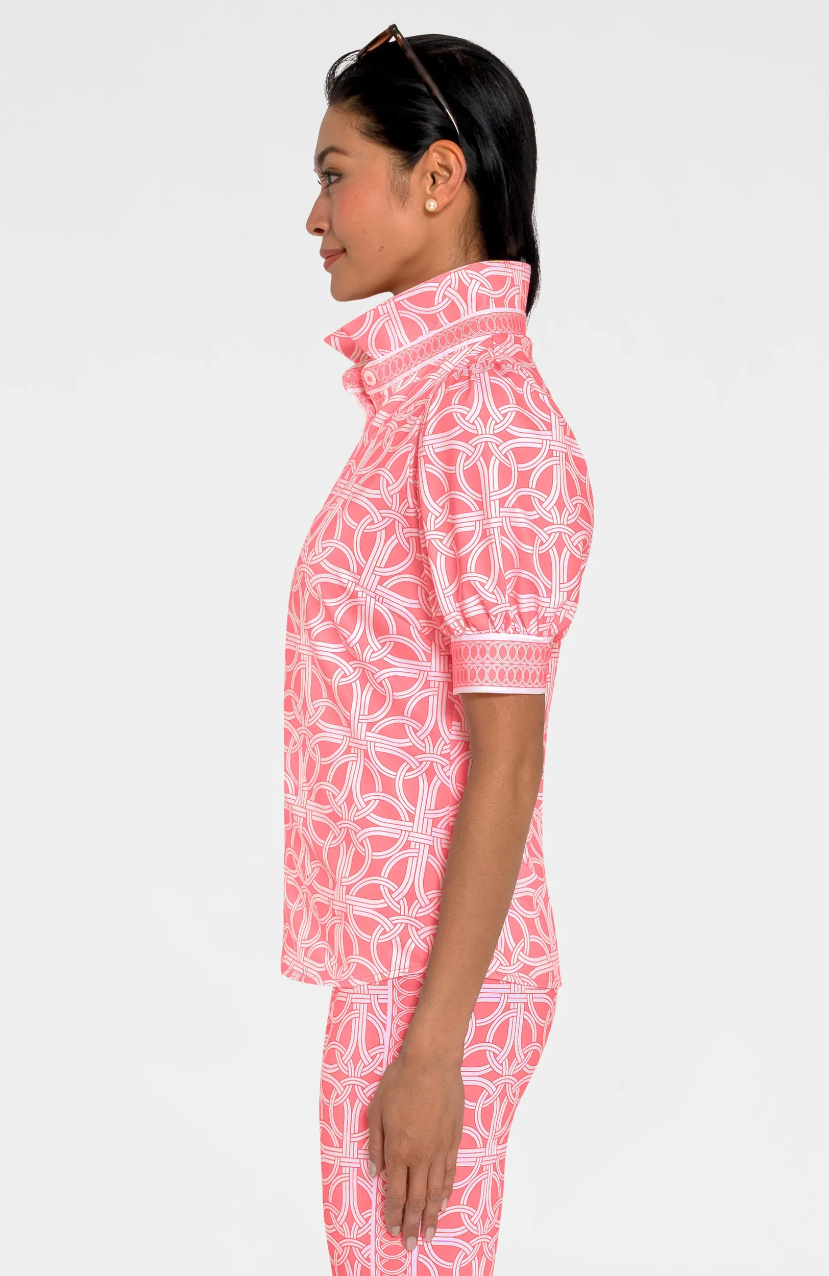 Puff Sleeve Top - Ring Toss mom comfortable