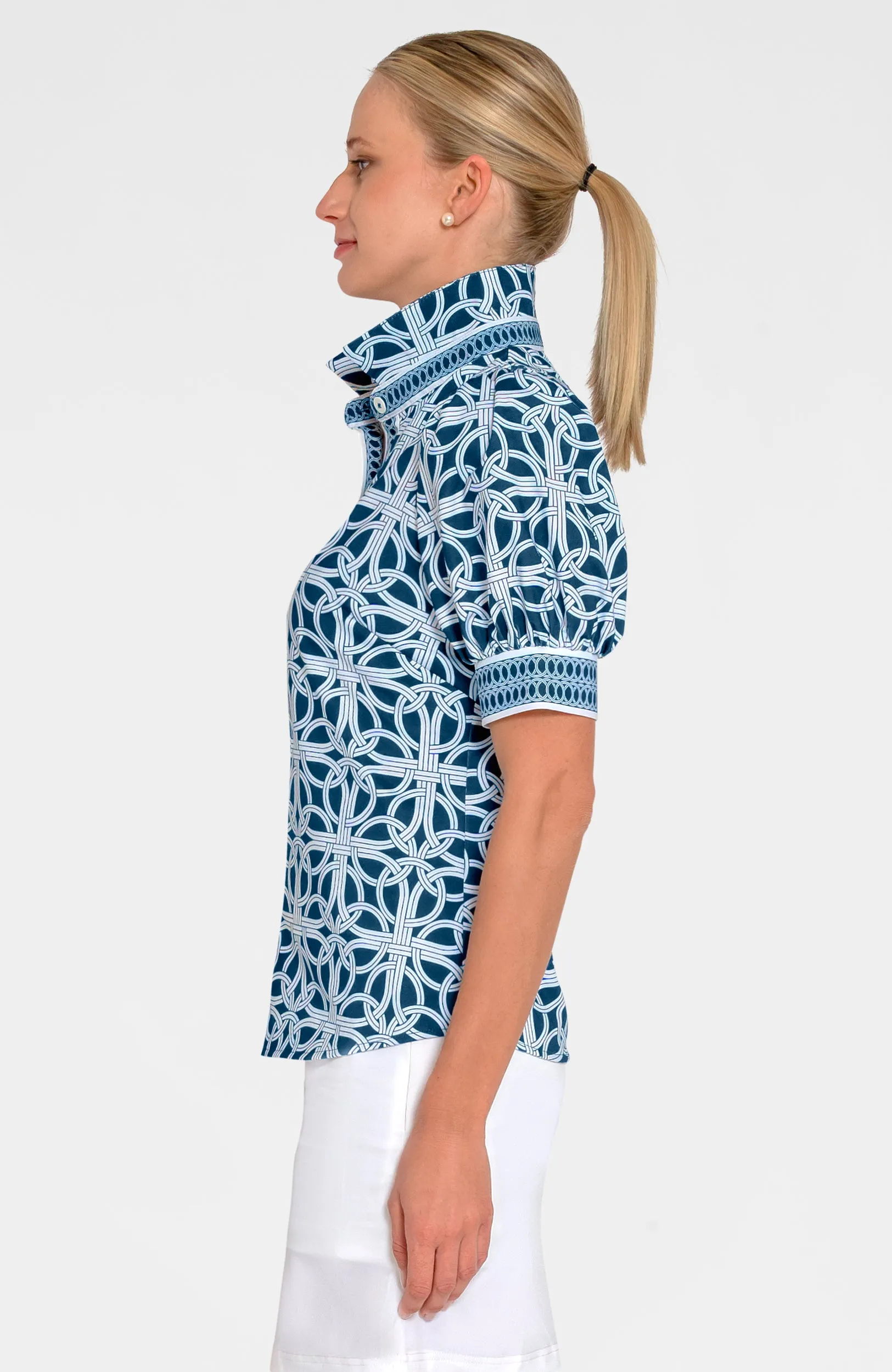 Puff Sleeve Top - Ring Toss mom comfortable