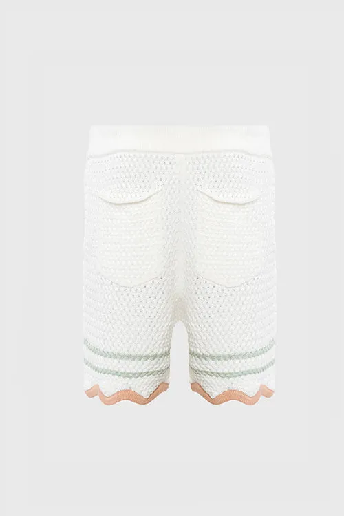 Racket Club Crochet Knit Shorts family time