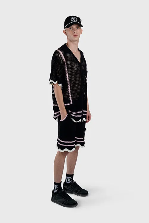 Racket Club Crochet Knit Shorts match easy
