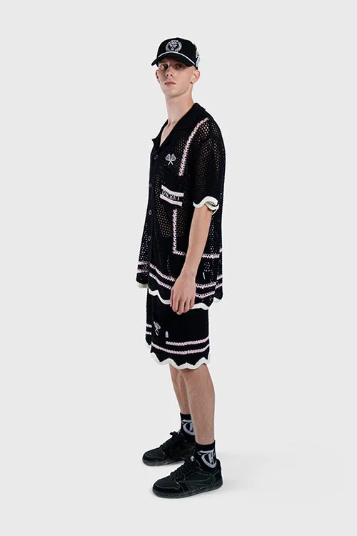 Racket Club Crochet Knit Shorts match easy