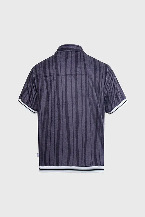 Racket Club Terry Cloth Cabana Short-Sleeve Zip-up Shirt budget-friendly