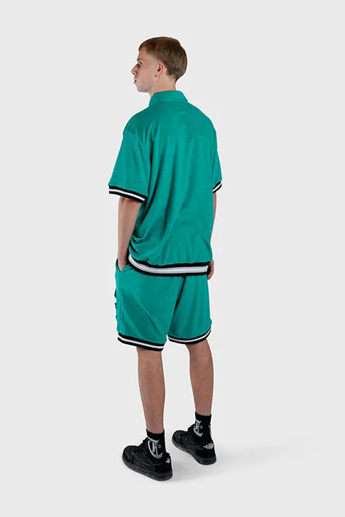 Racket Club Terry Cloth Cabana Short-Sleeve Zip-up Shirt skiing base layer