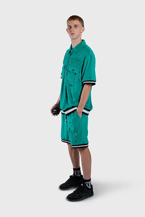 Racket Club Terry Cloth Cabana Short-Sleeve Zip-up Shirt skiing base layer