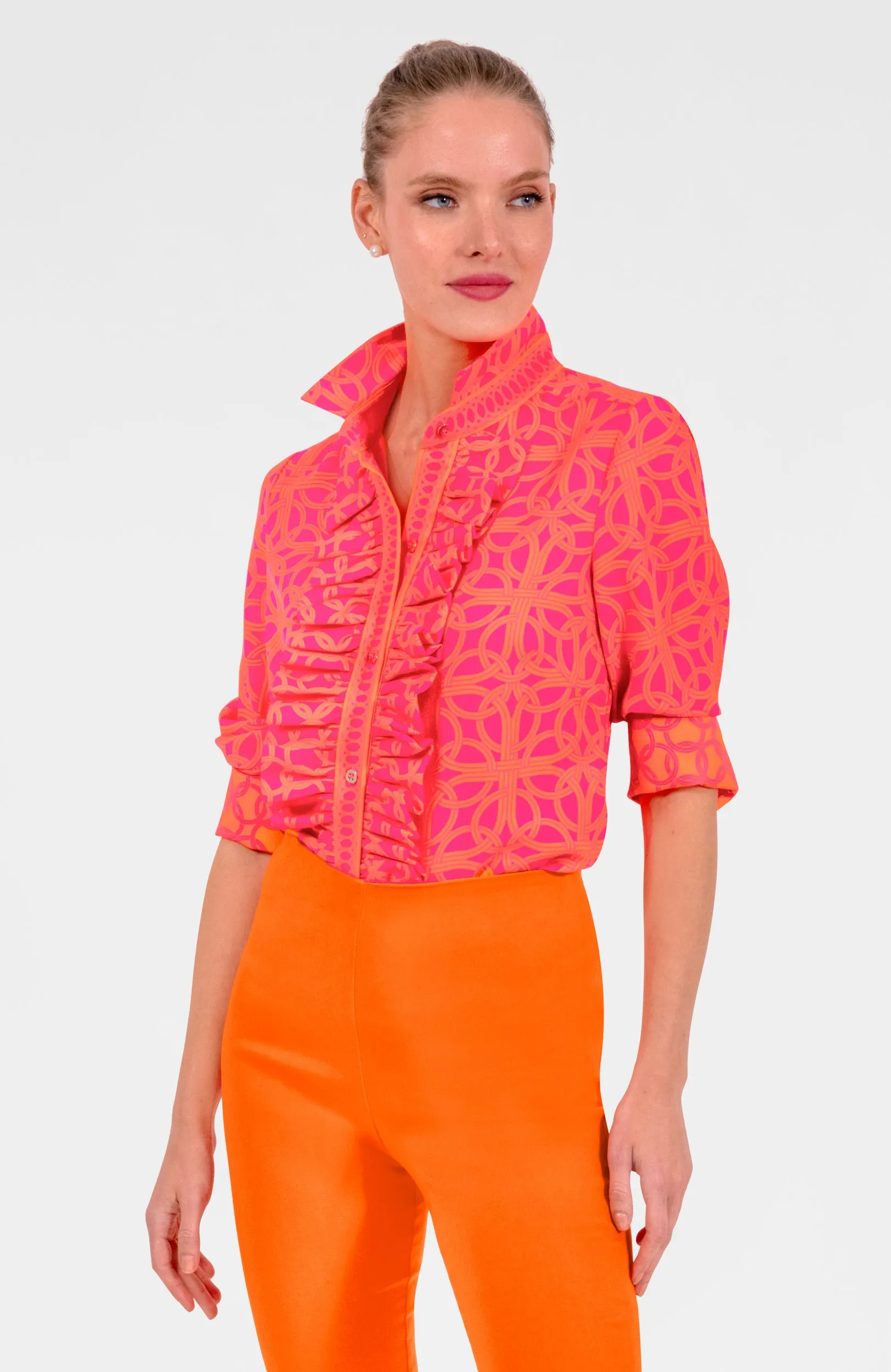 Ruffle Rumble Blouse - Ring Toss stress-free comfort