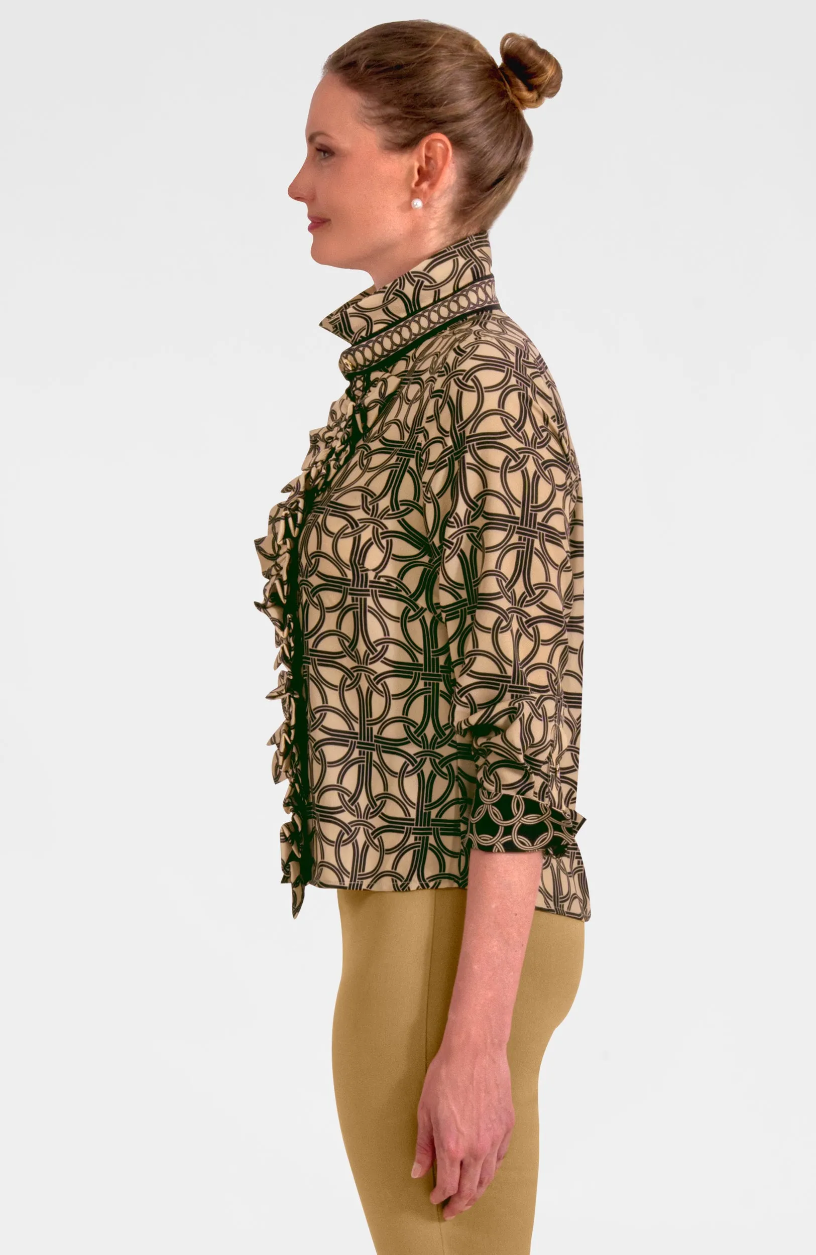 Ruffle Rumble Blouse - Ring Toss stress-free comfort