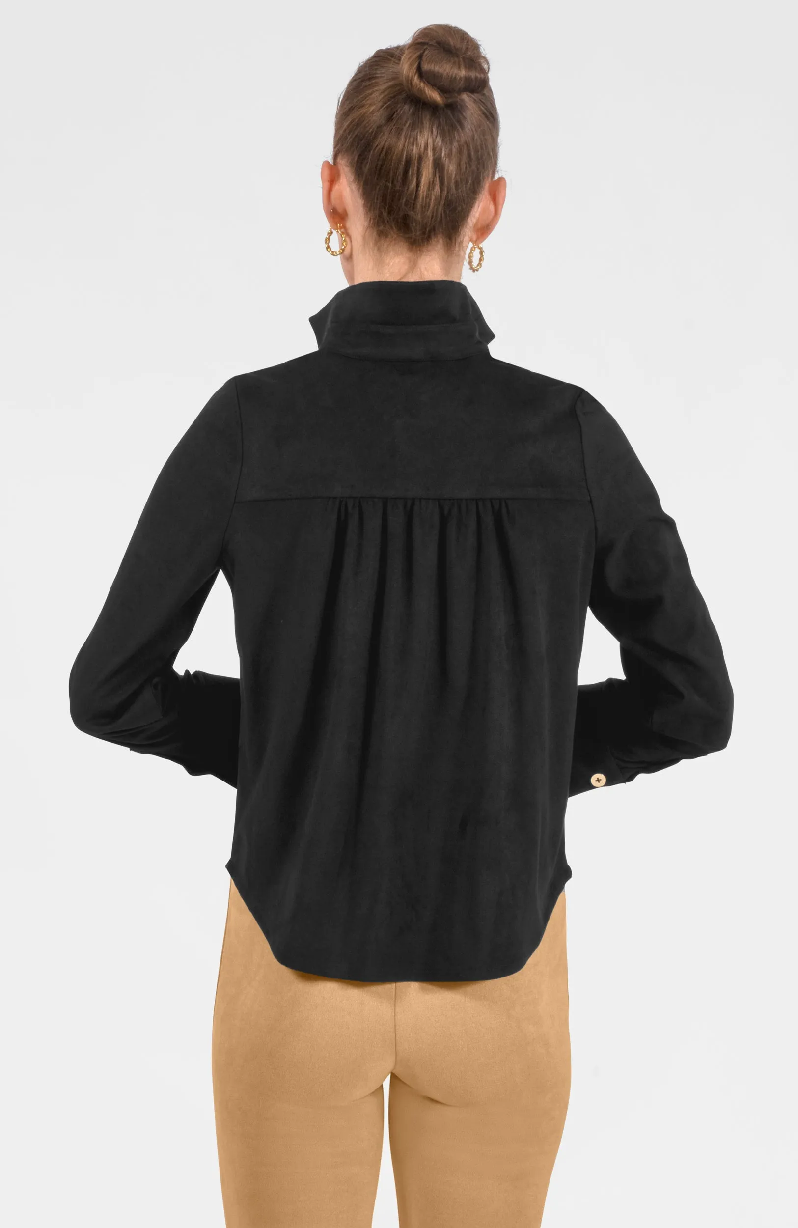 Ruffle Rumble Blouse - Ultra Suede emotional connection
