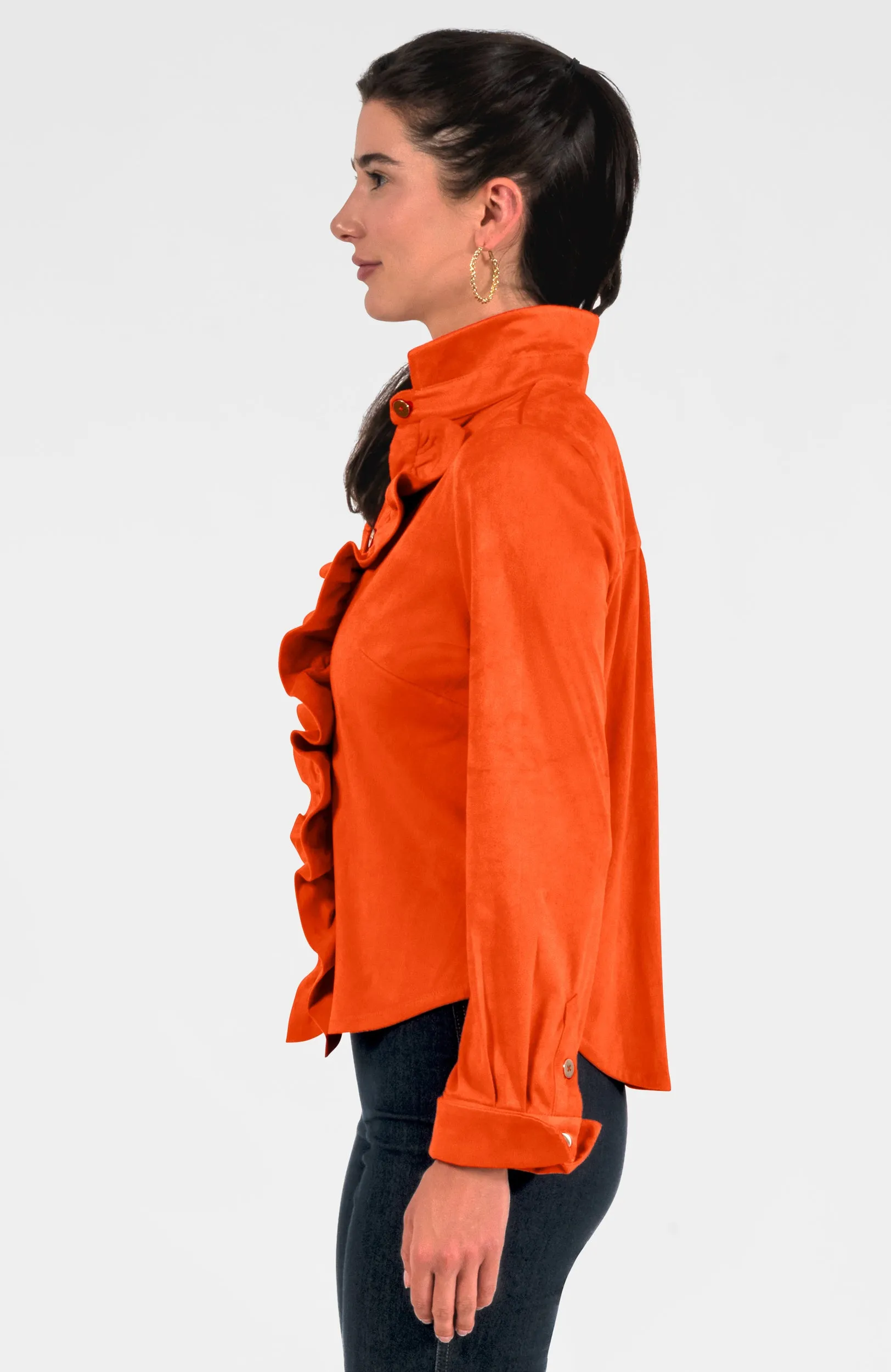 Ruffle Rumble Blouse - Ultra Suede emotional connection
