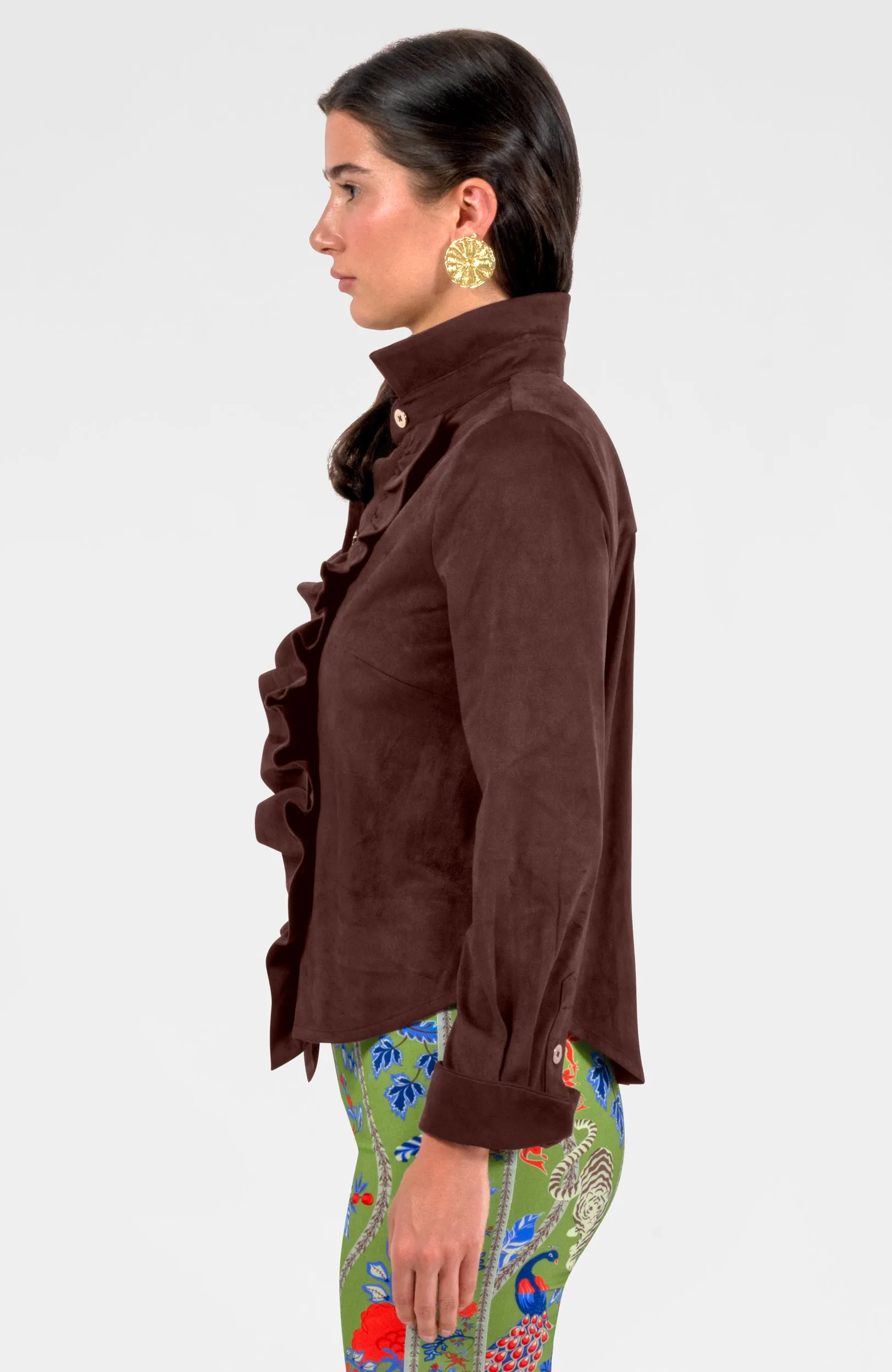 Ruffle Rumble Blouse - Ultra Suede emotional connection