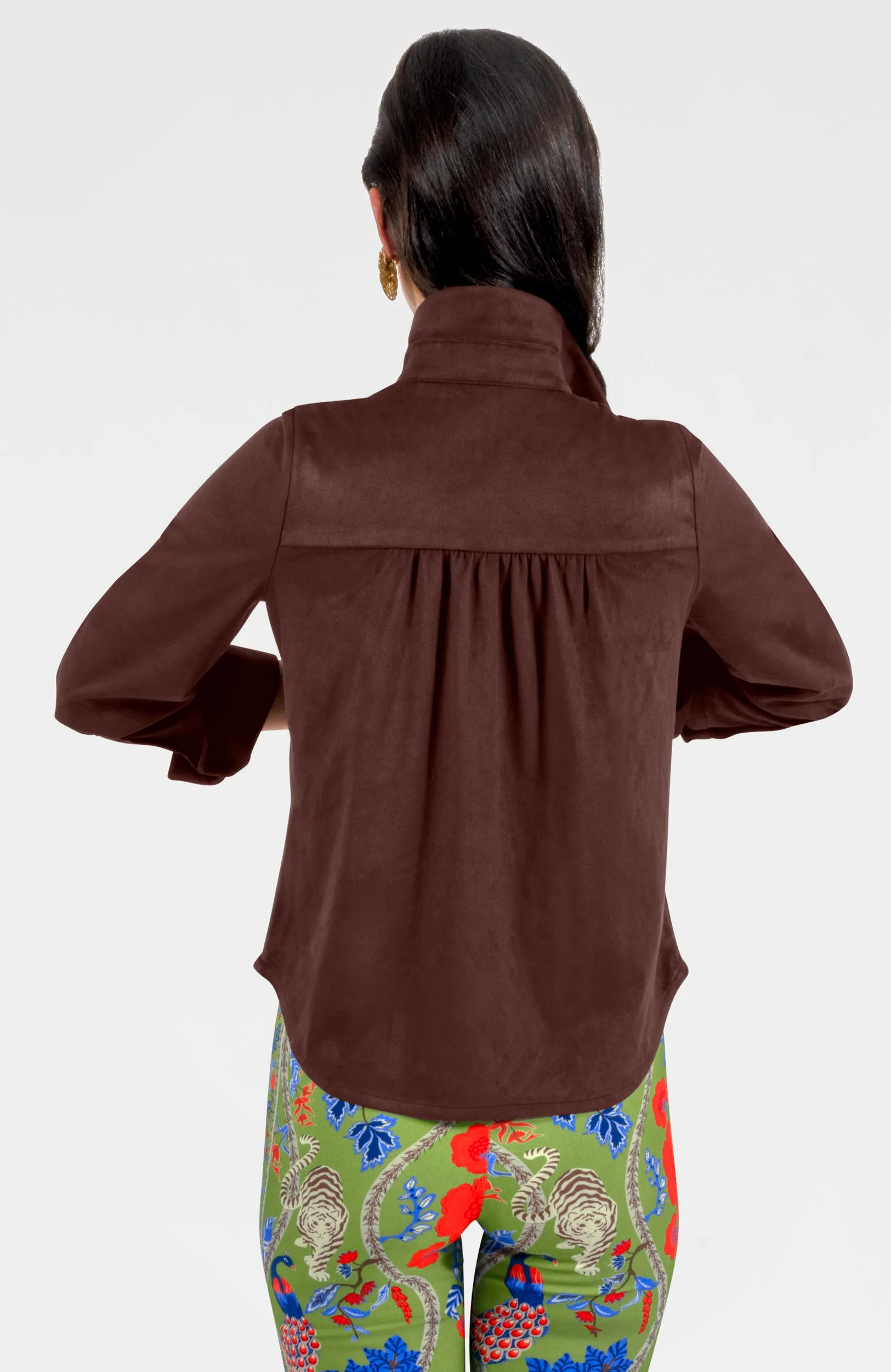 Ruffle Rumble Blouse - Ultra Suede emotional connection