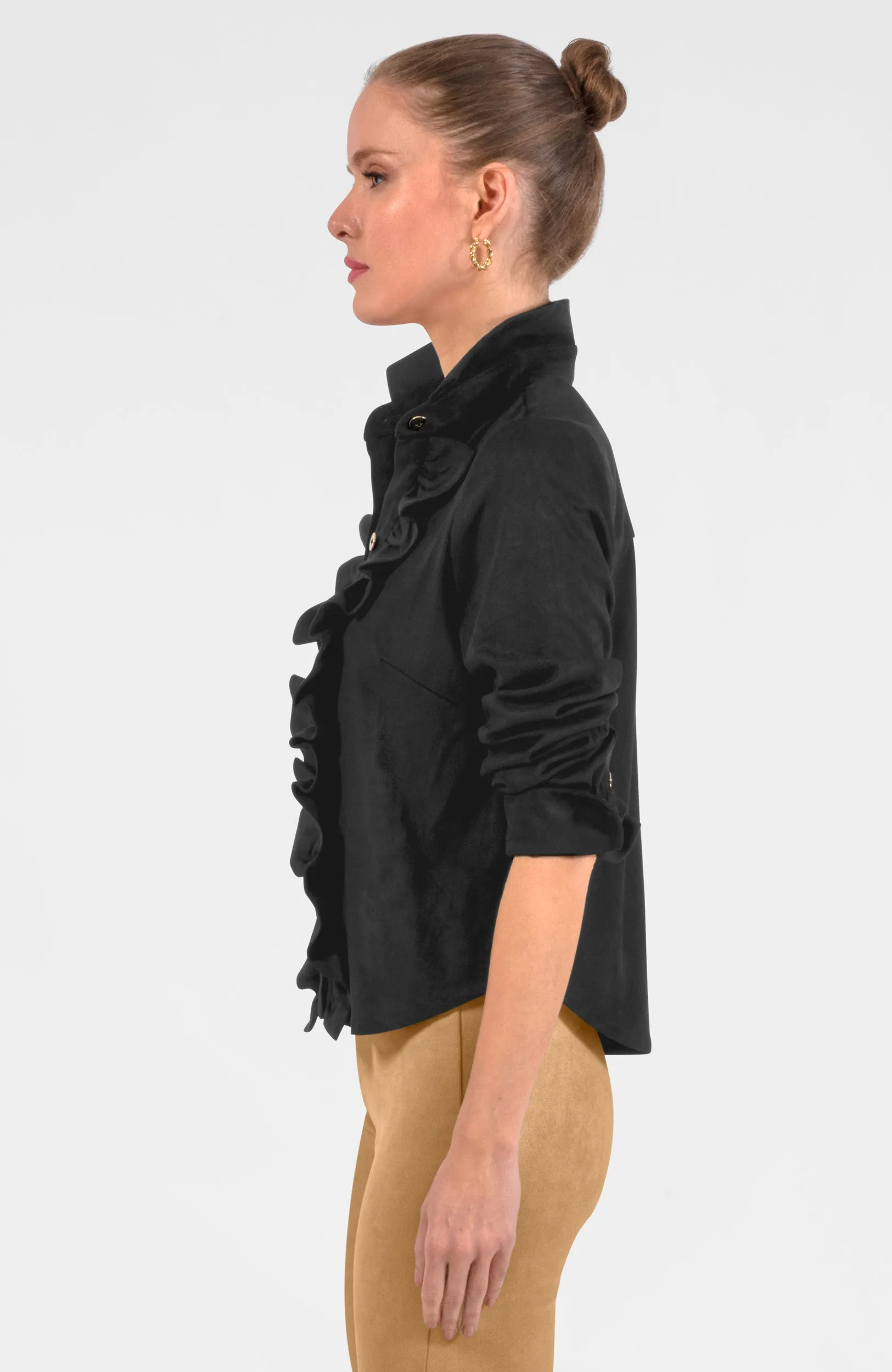 Ruffle Rumble Blouse - Ultra Suede emotional connection