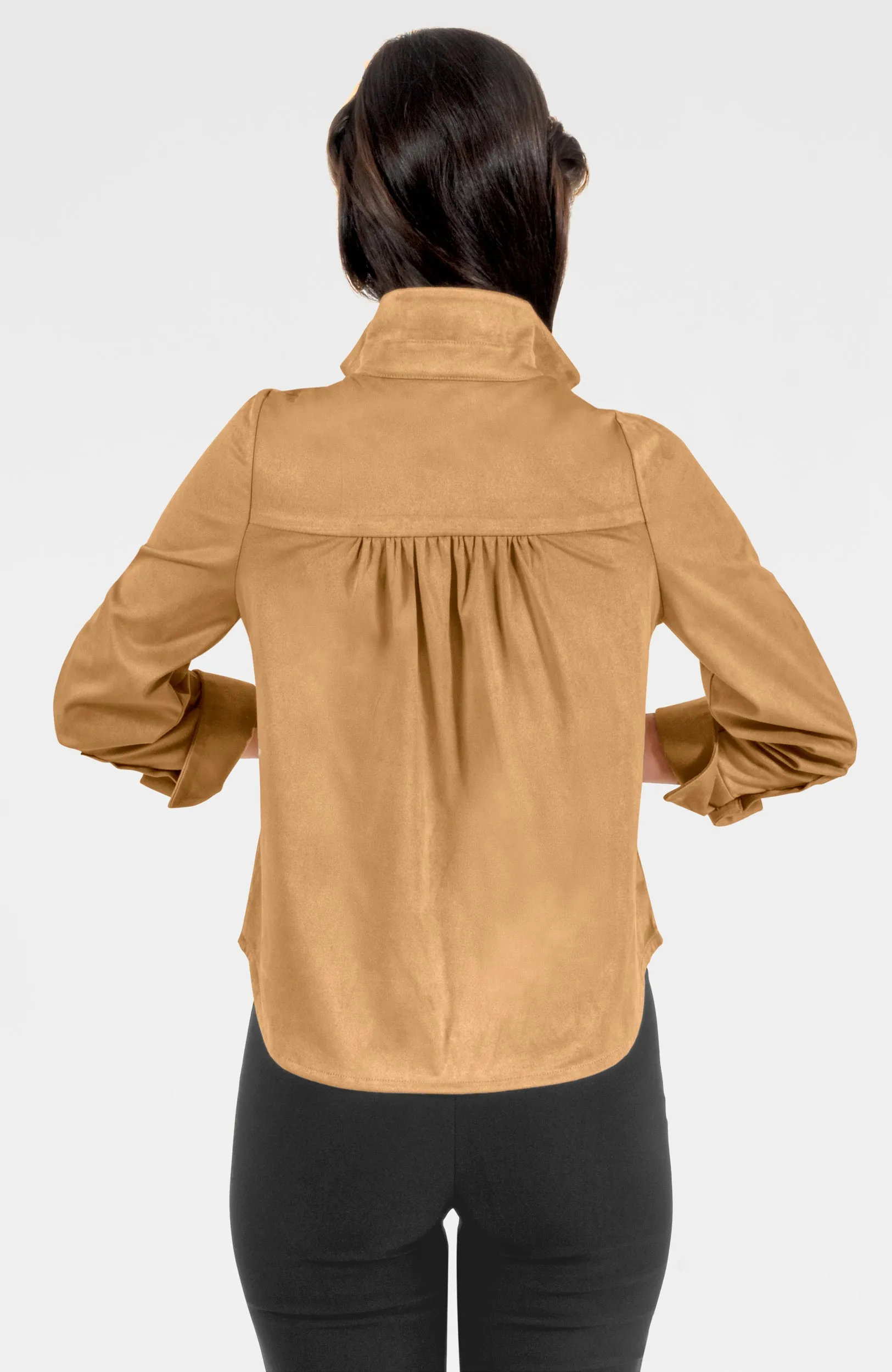 Ruffle Rumble Blouse - Ultra Suede emotional connection