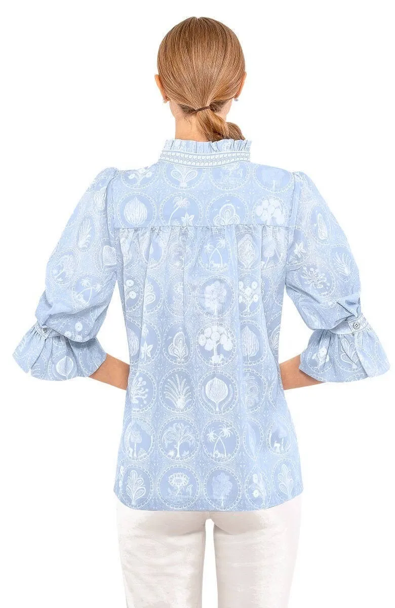 Ruffleneck Tunic - Circle Of Love luxe texture