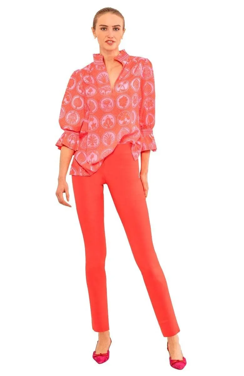 Ruffleneck Tunic - Circle Of Love luxe texture