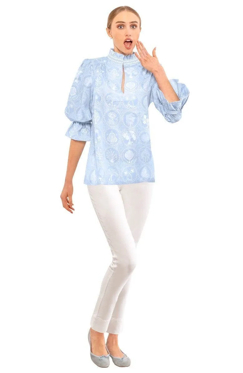 Ruffleneck Tunic - Circle Of Love luxe texture