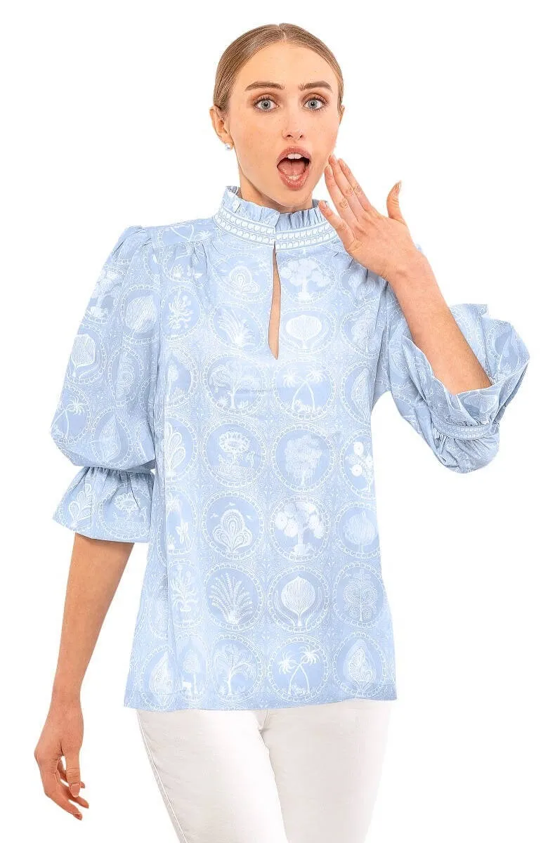 Ruffleneck Tunic - Circle Of Love luxe texture