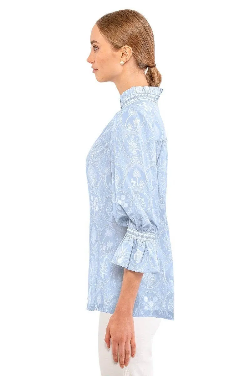 Ruffleneck Tunic - Circle Of Love luxe texture
