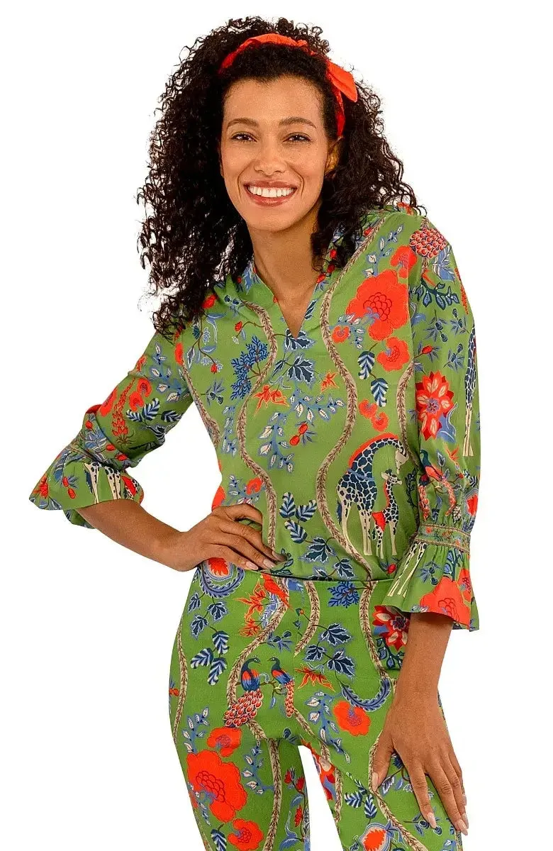Ruffleneck Tunic - Jungle Symphony holiday gift