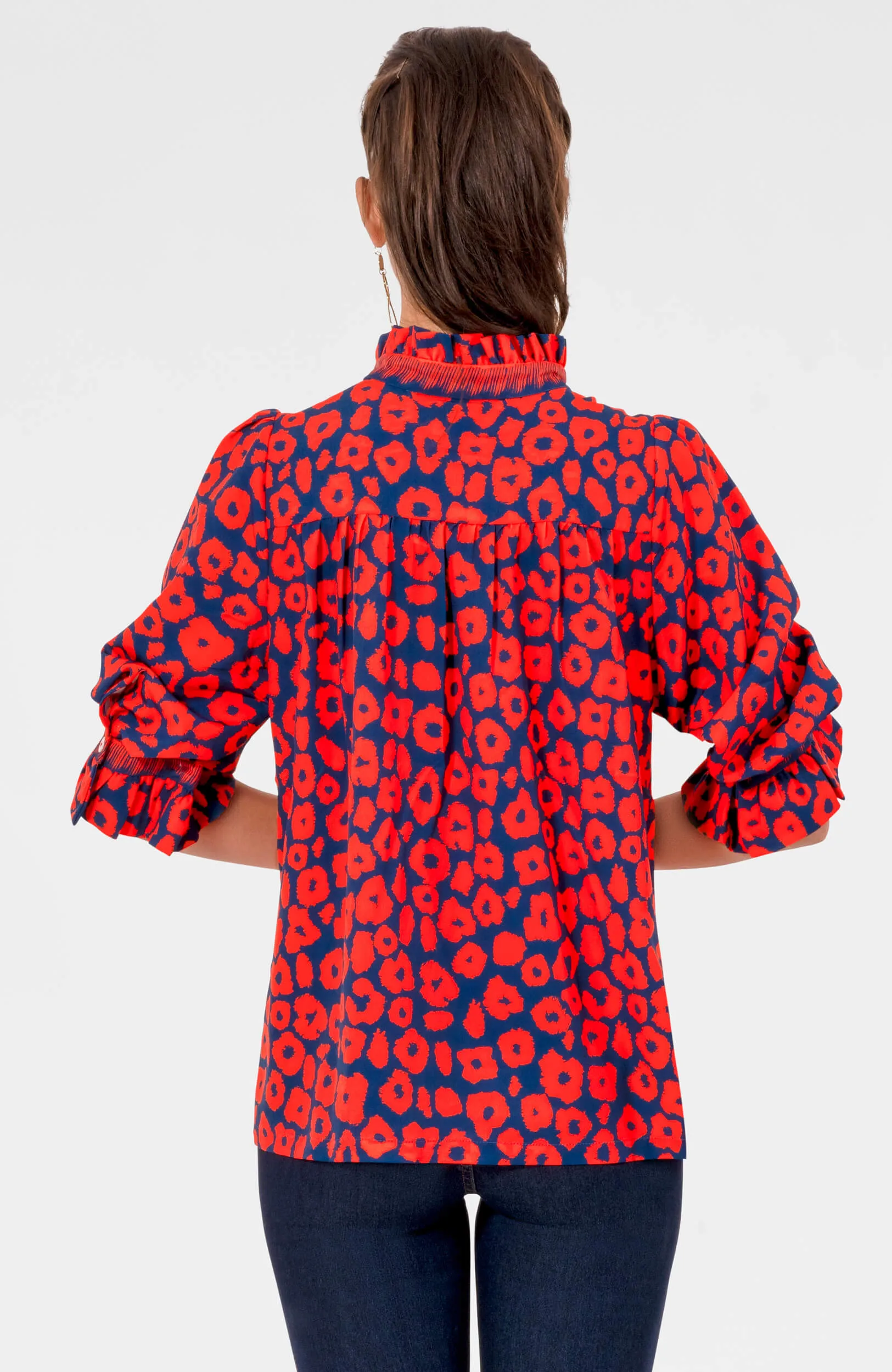 Ruffleneck Tunic - Me Jane hand embroidery