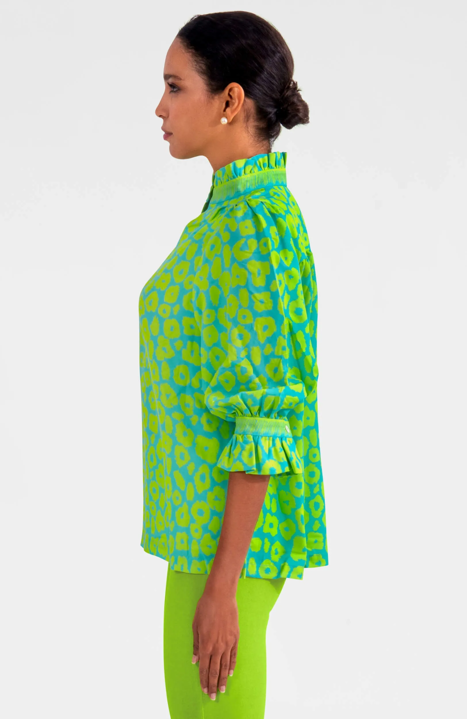 Ruffleneck Tunic - Me Jane hand embroidery