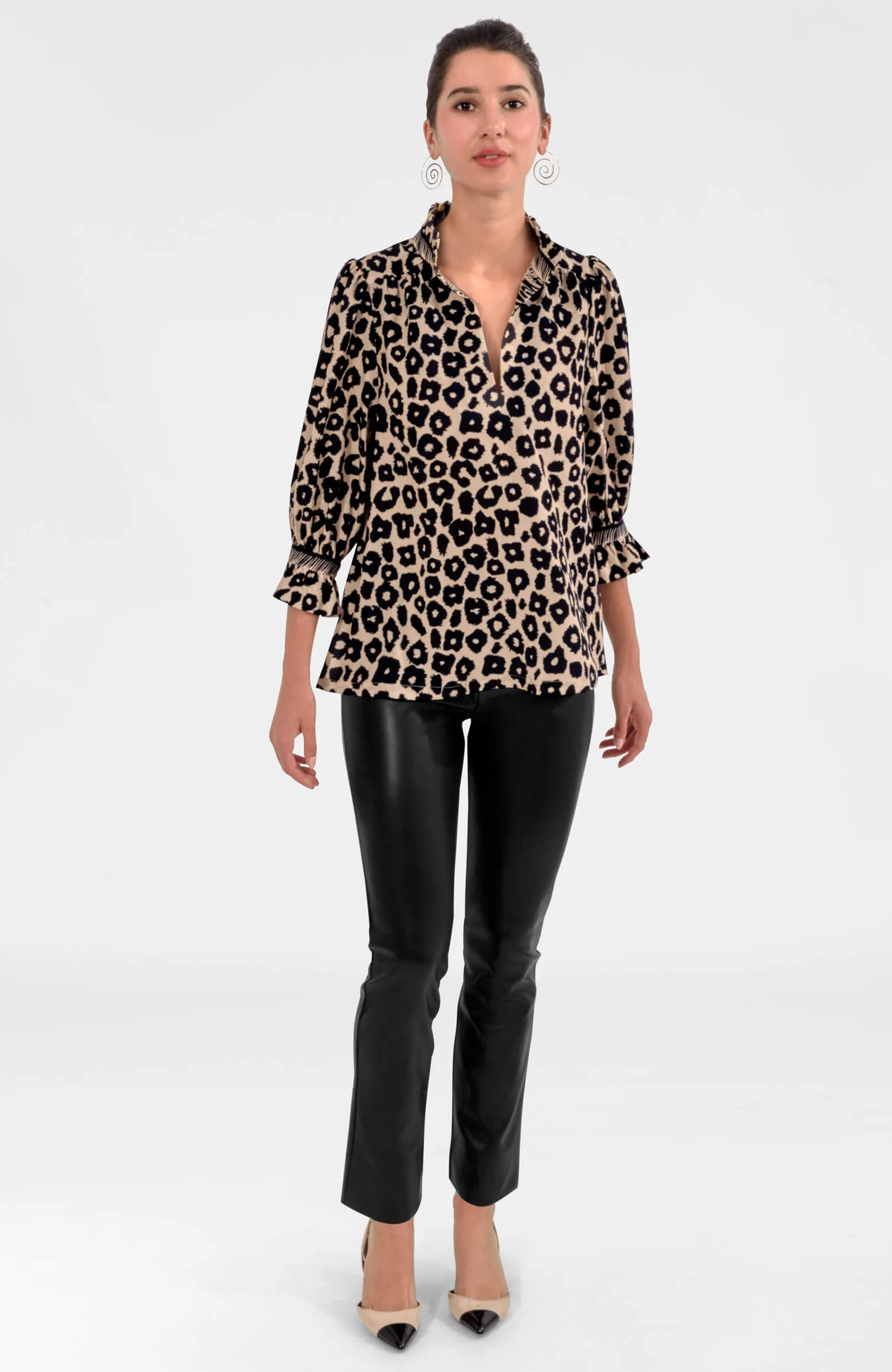 Ruffleneck Tunic - Me Jane hand embroidery