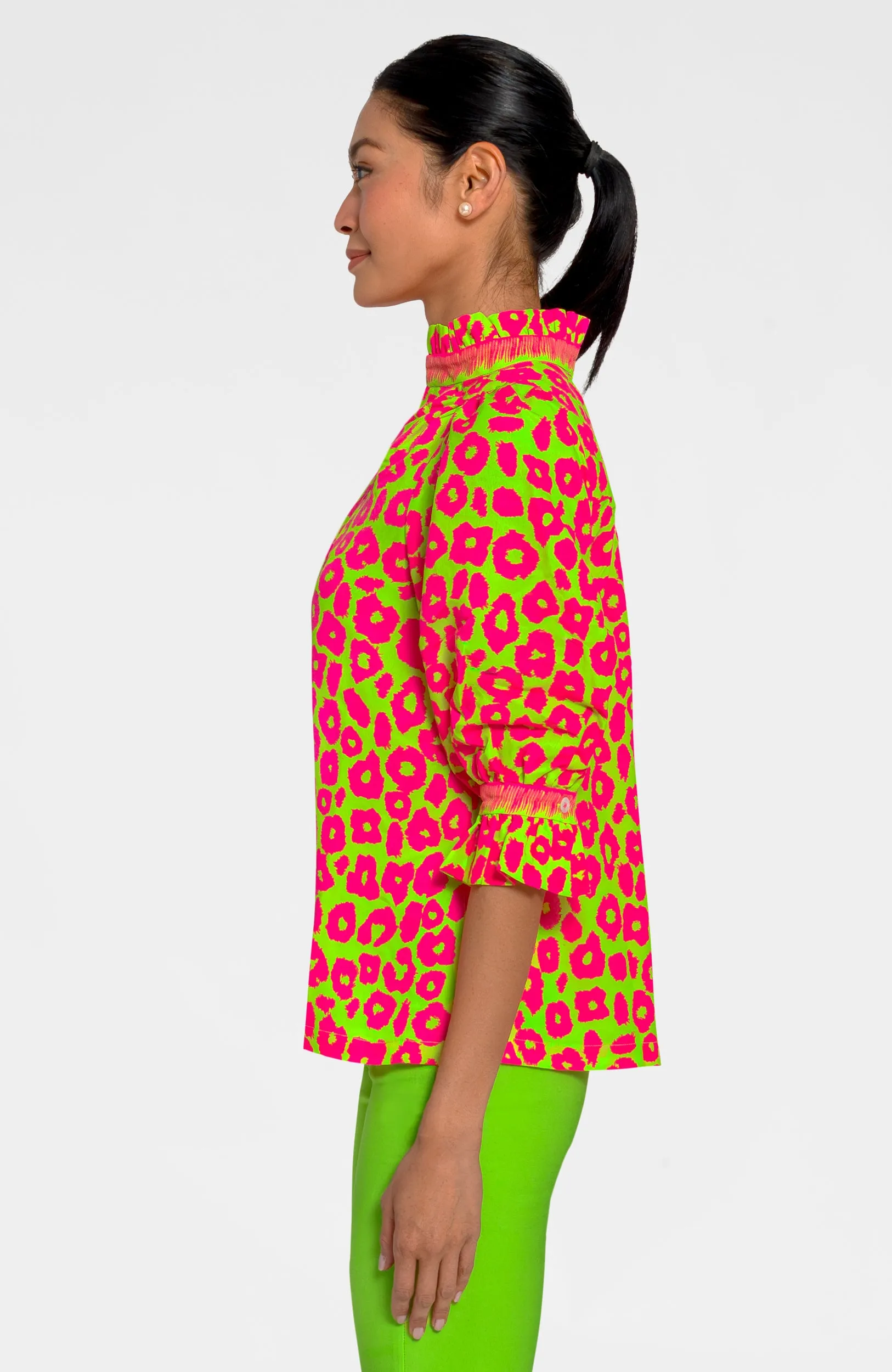 Ruffleneck Tunic - Me Jane hand embroidery