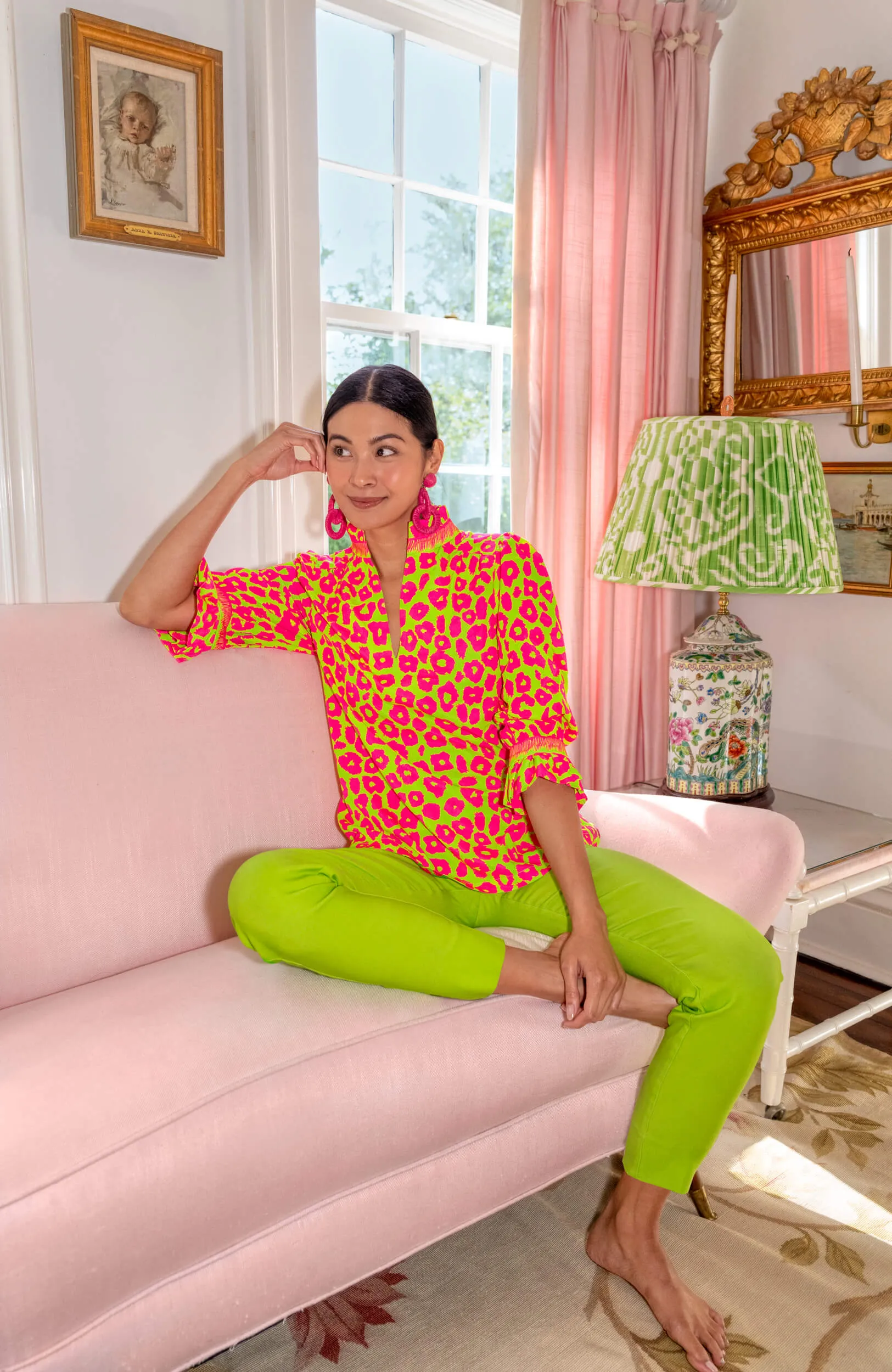 Ruffleneck Tunic - Me Jane hand embroidery