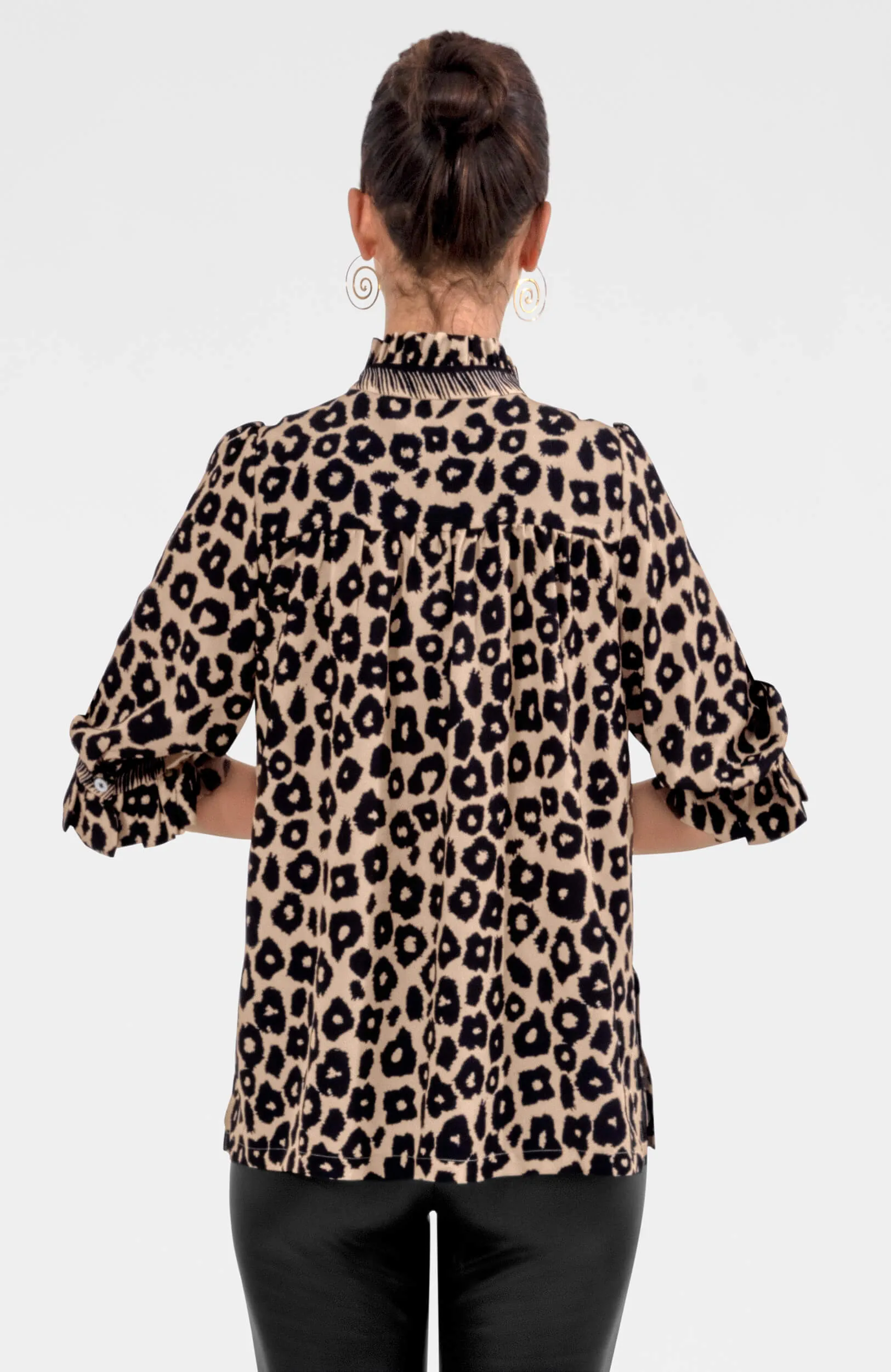 Ruffleneck Tunic - Me Jane hand embroidery