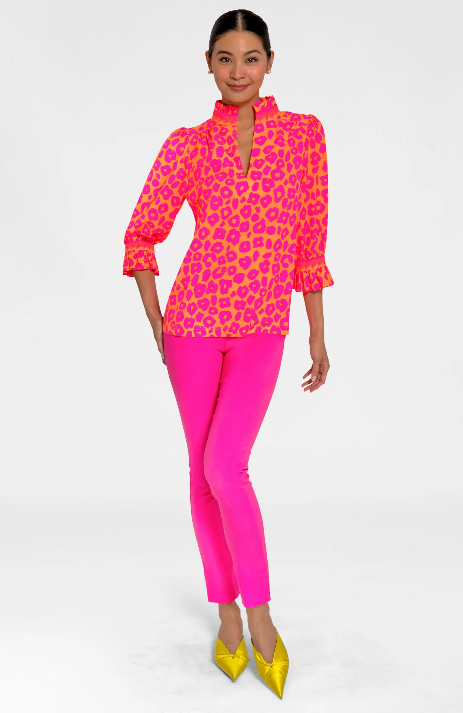 Ruffleneck Tunic - Me Jane hand embroidery