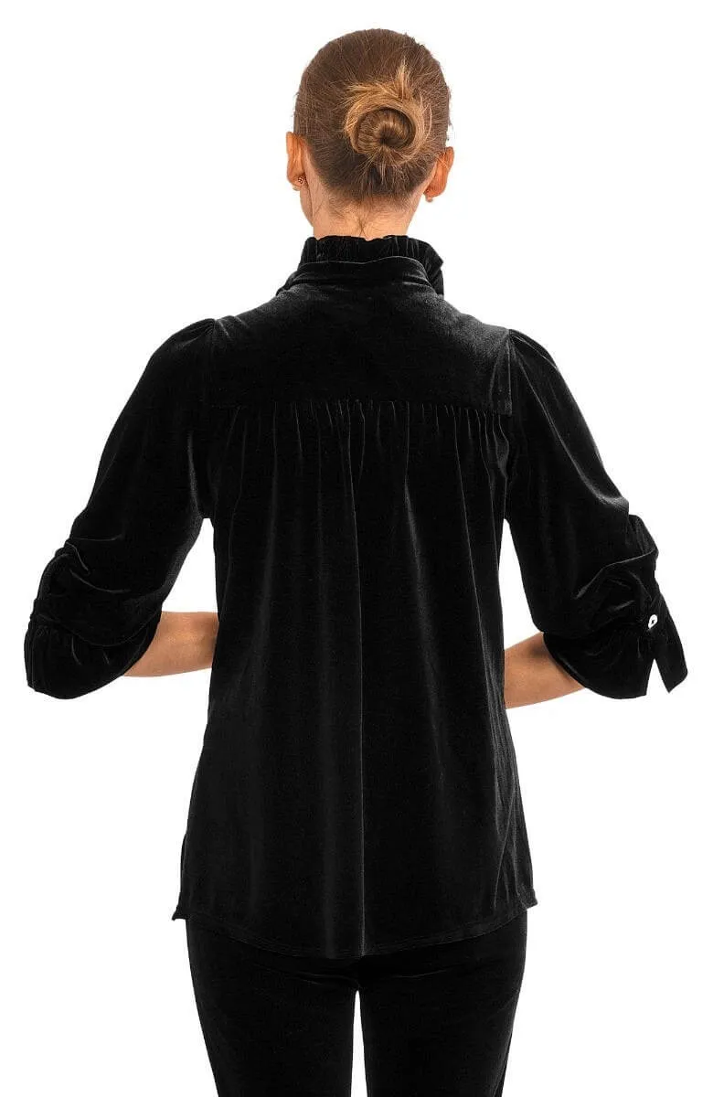 Ruffleneck Tunic - Silky Velvet winter warmth