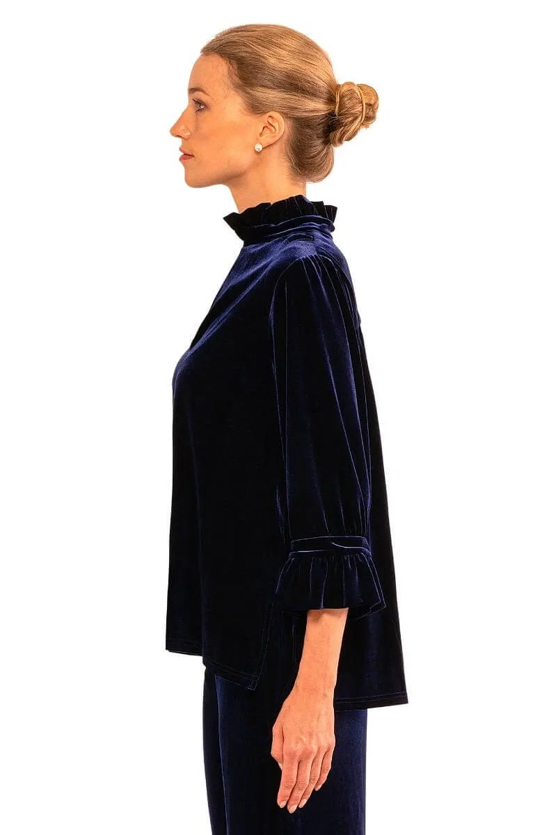 Ruffleneck Tunic - Silky Velvet winter warmth