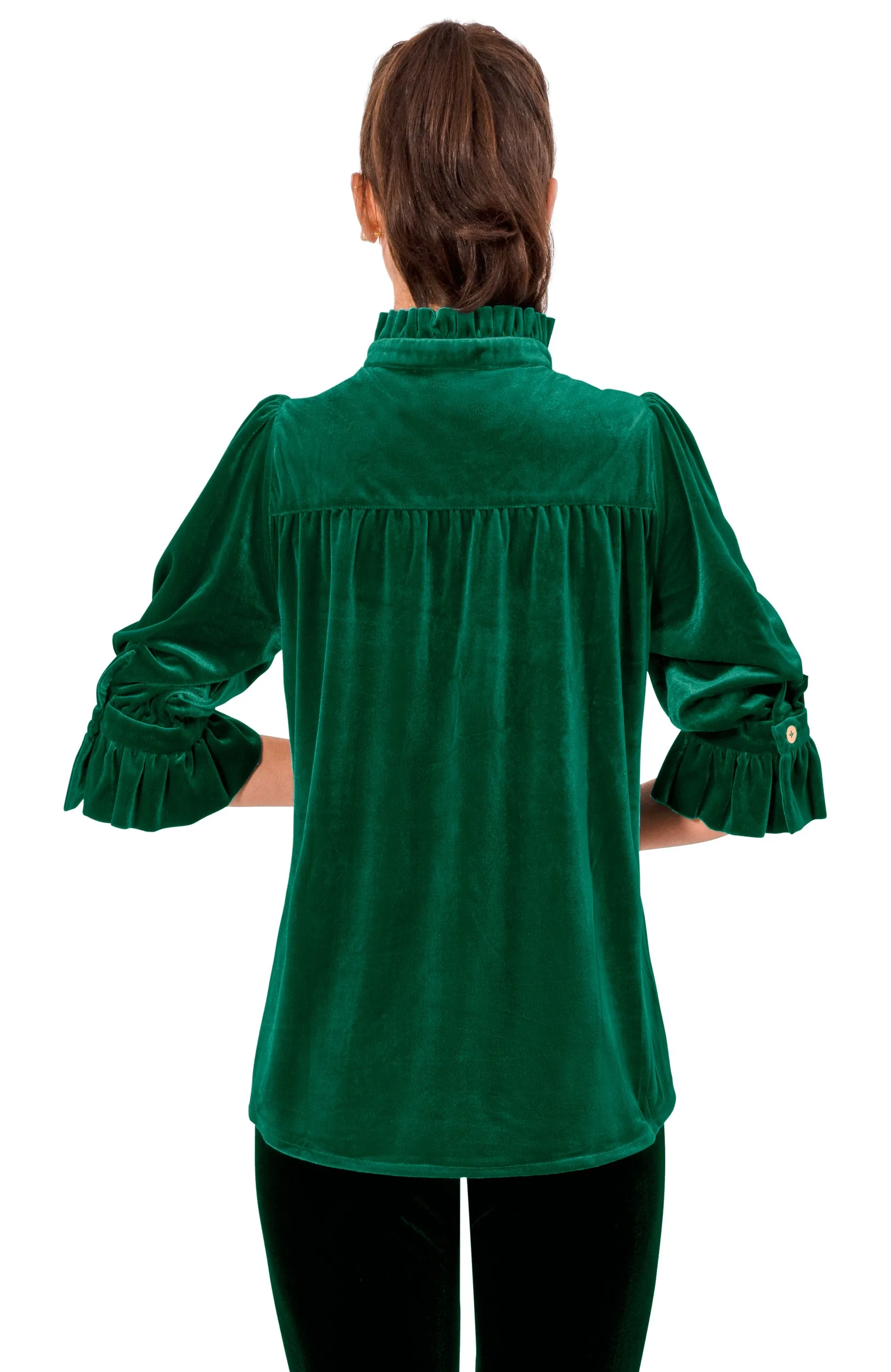 Ruffleneck Tunic - Silky Velvet winter warmth