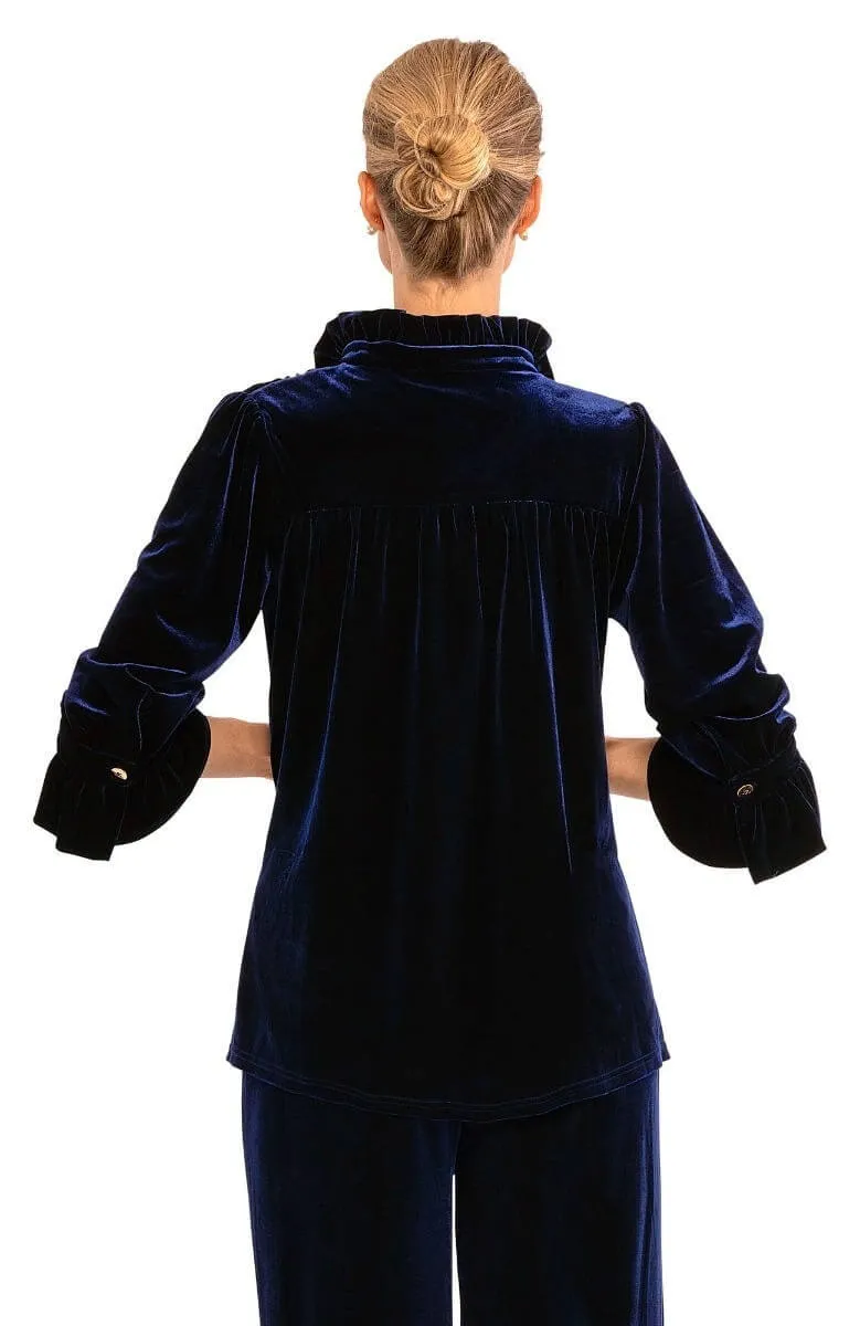 Ruffleneck Tunic - Silky Velvet winter warmth