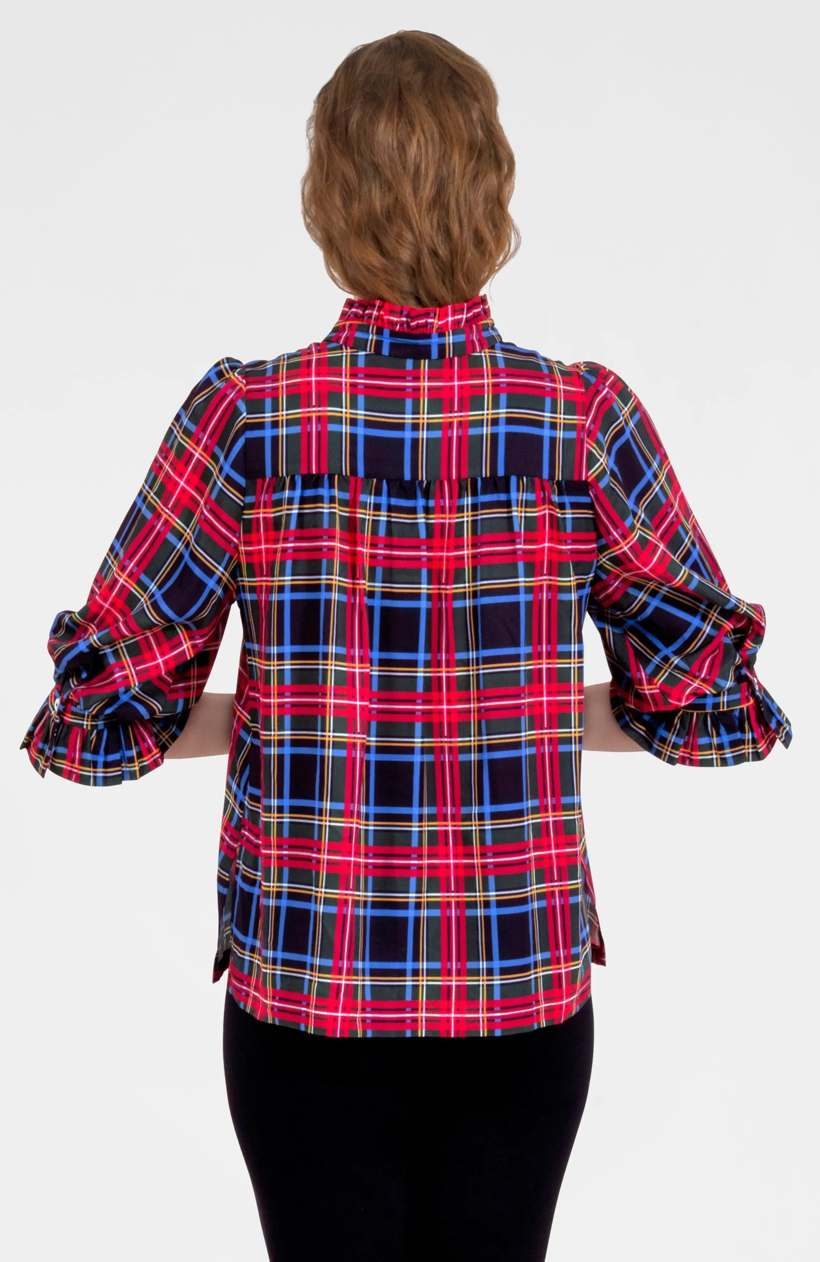 Ruffleneck Tunic - Stewart Plaid parent-child coord