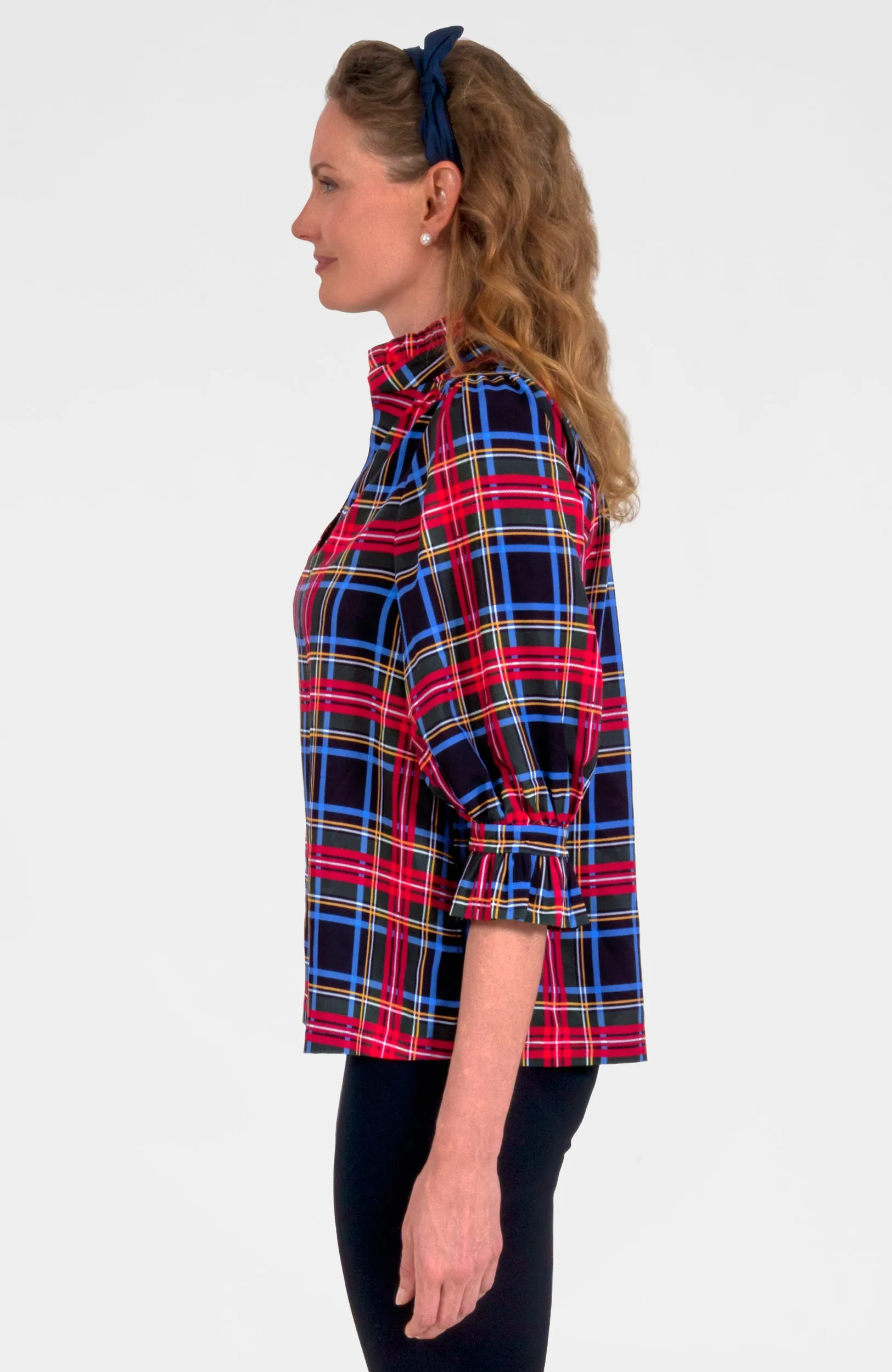 Ruffleneck Tunic - Stewart Plaid parent-child coord
