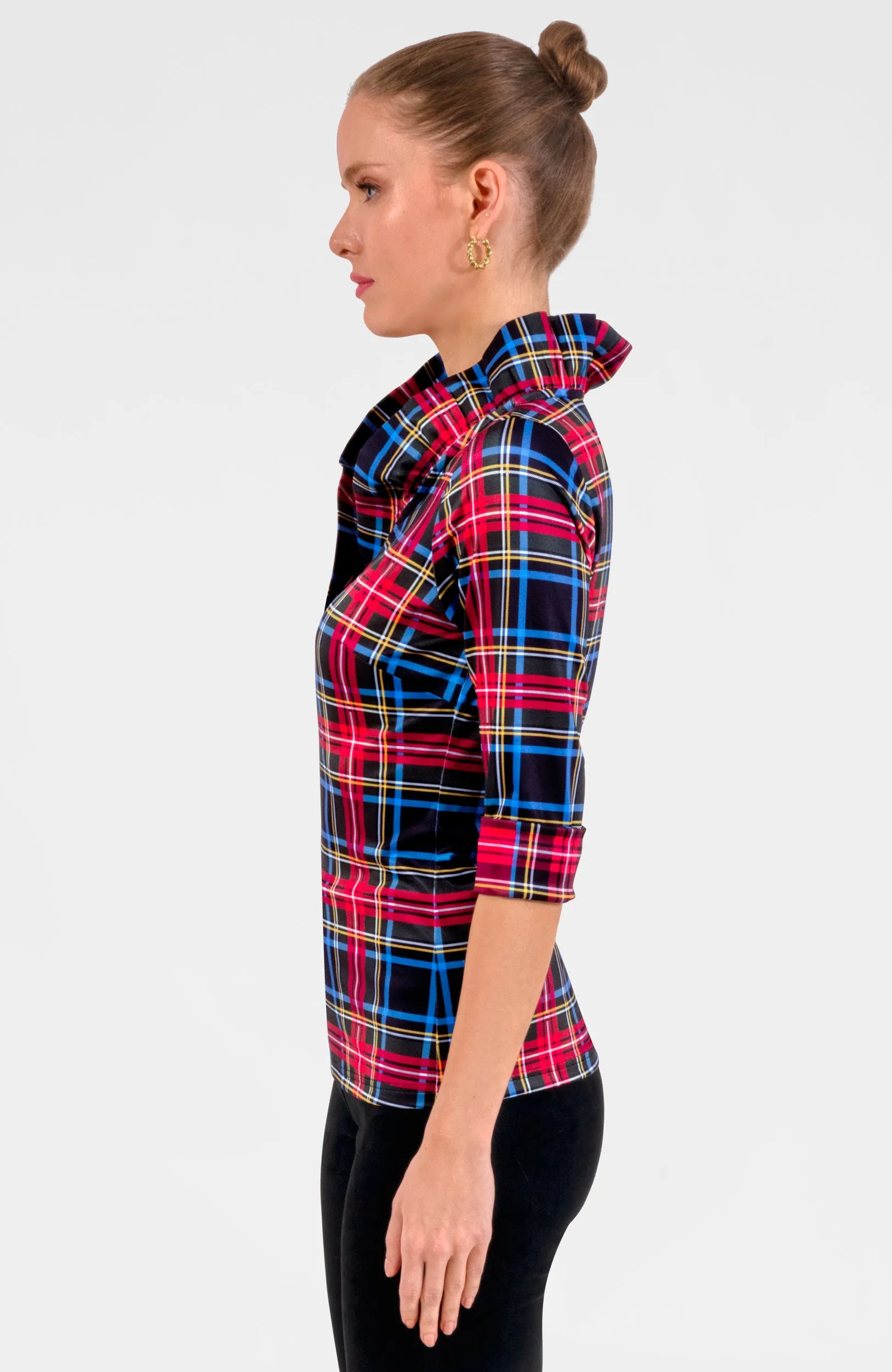 Ruffneck Top - Stewart Plaid loungewear