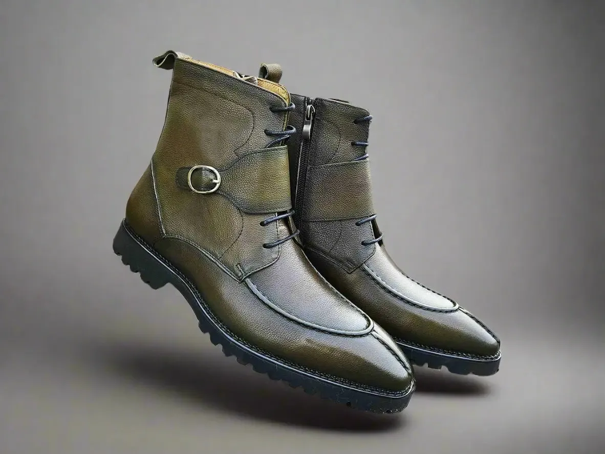 Rugged Split Toe Lace-up Boot comfy move