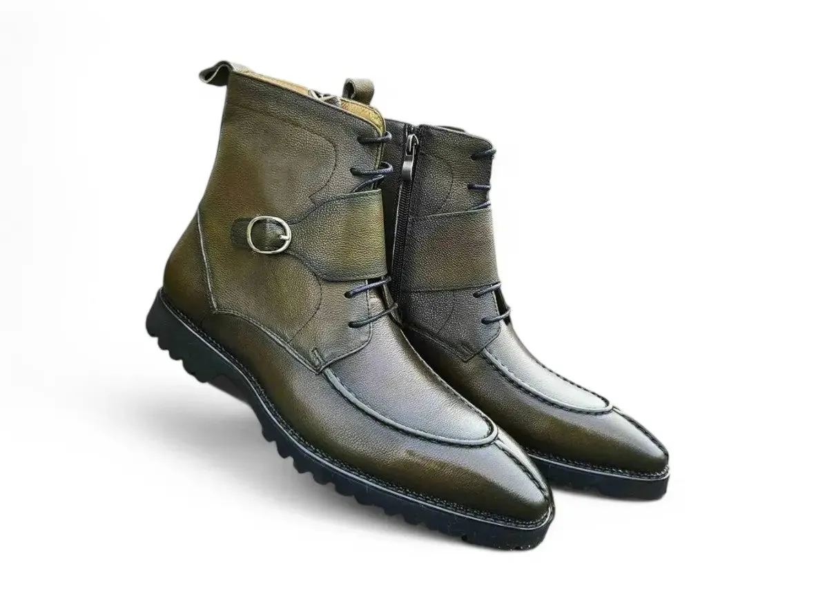 Rugged Split Toe Lace-up Boot comfy move