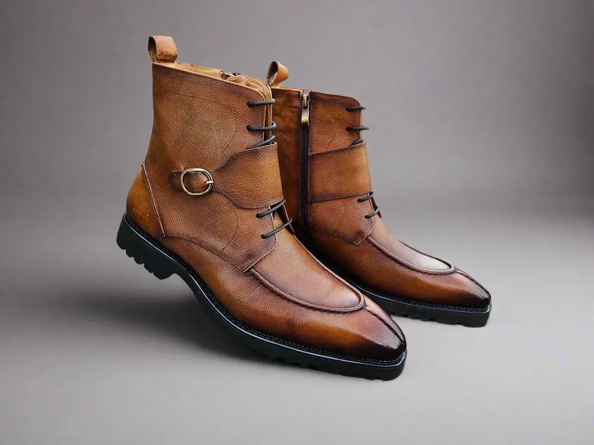 Rugged Split Toe Lace-up Boot comfy move