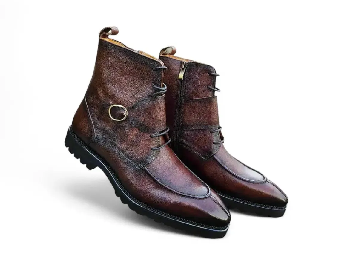 Rugged Split Toe Lace-up Boot comfy move