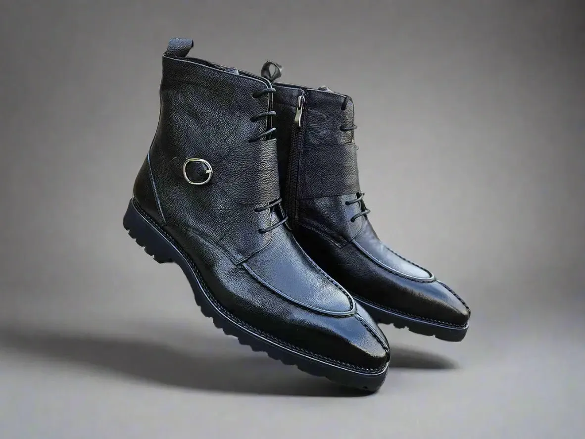 Rugged Split Toe Lace-up Boot comfy move