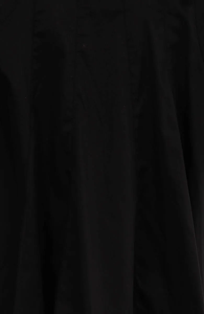 Seamed Cotton Top - Solid office elegant