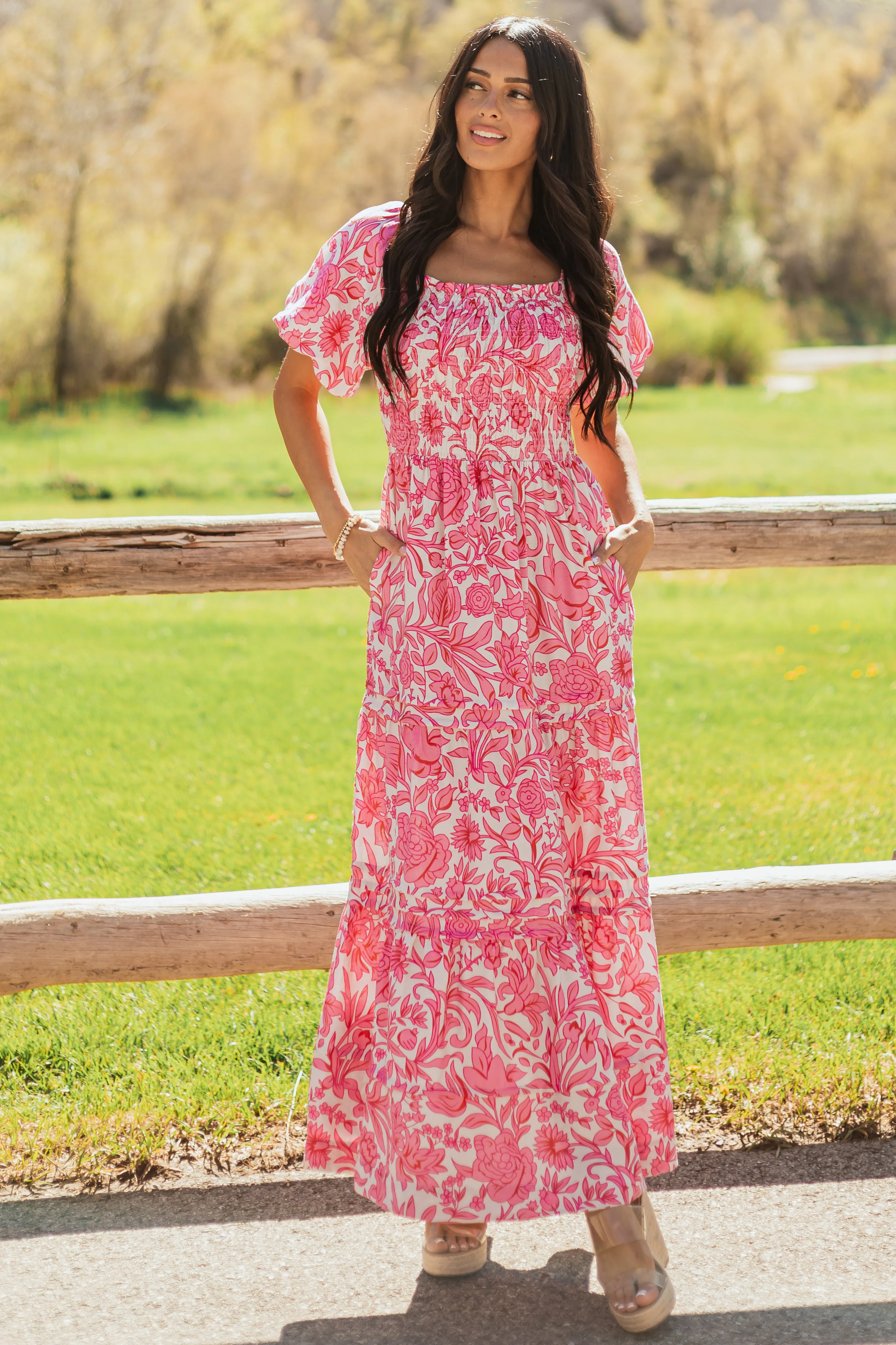 5/9/2025,ALL_PRODUCTS,back-in-stock:true,filter-color:Pink,filter-neckline:Square,filter-pattern:Floral,filter-season:Summer,filter-sleeve:Short Sleeve,gpc:Dresses,pc:Maxi_Dresses,Reg-Price
