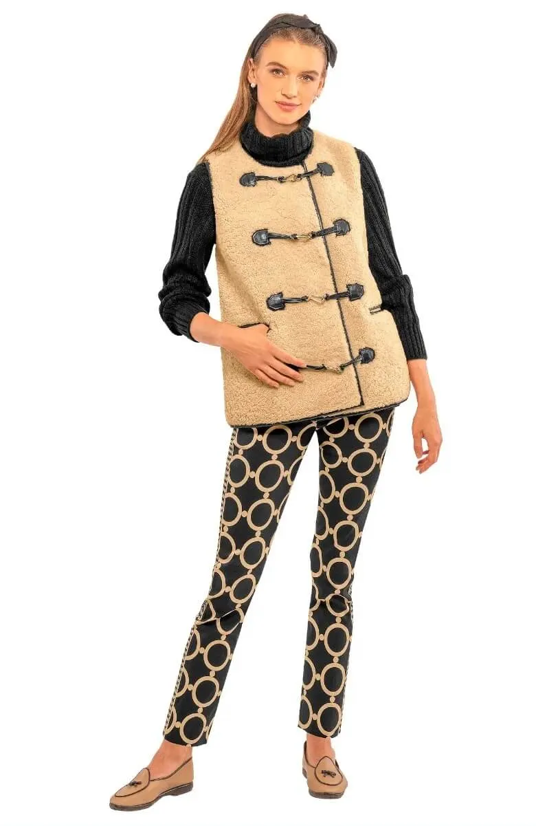 Shearling Boxy Vest wind shield