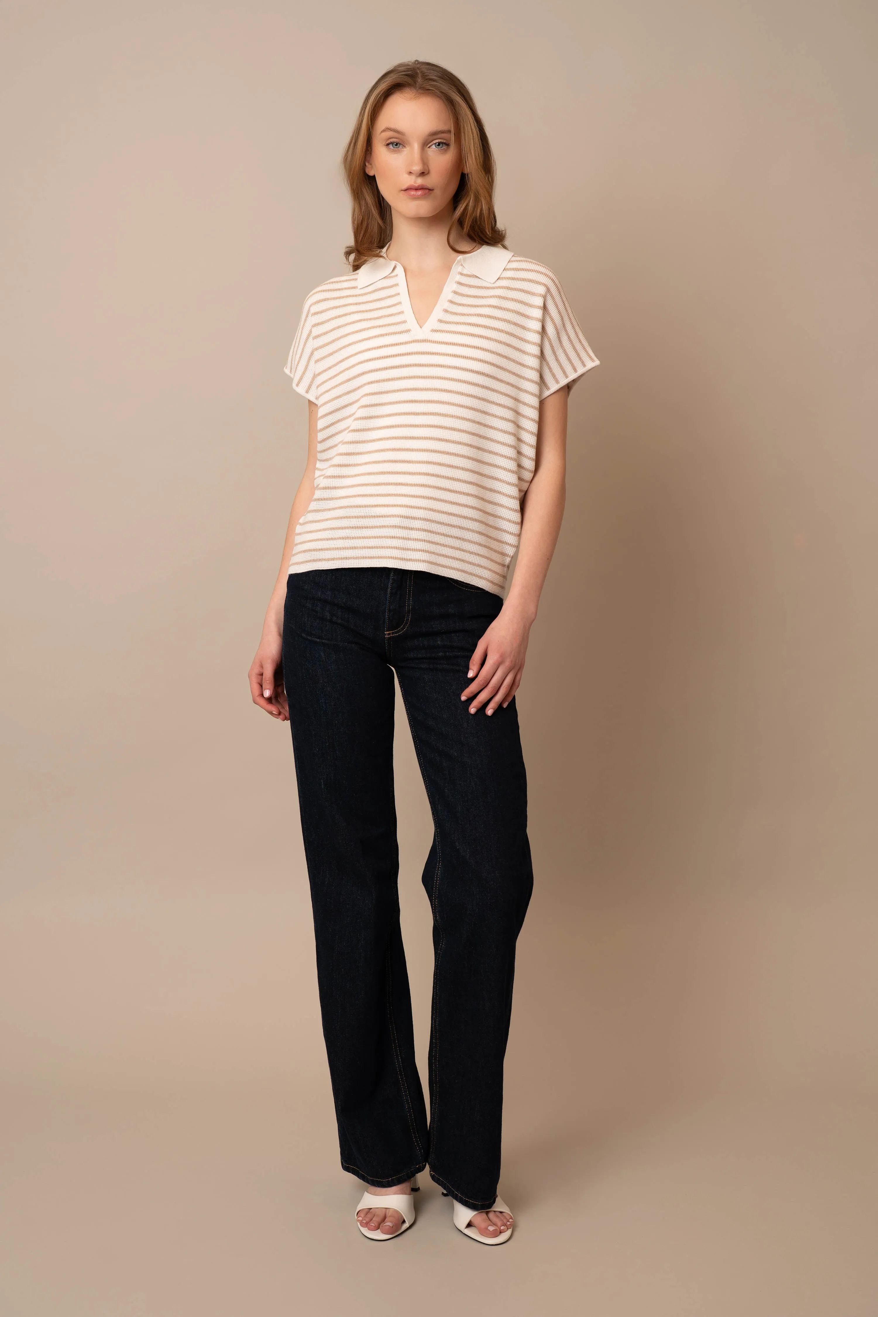 Short Sleeve Dolman with Collar lounge outfit
