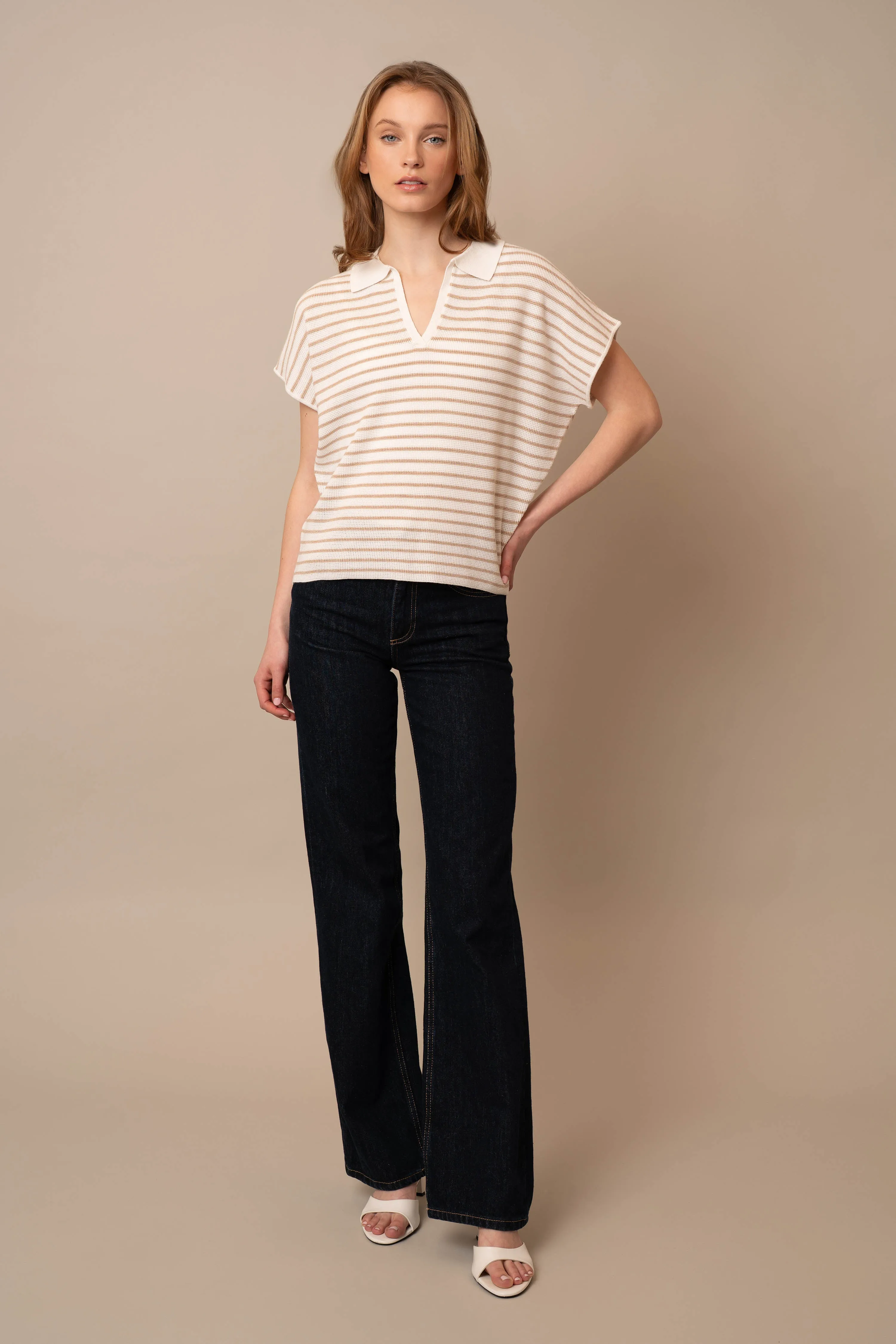 Short Sleeve Dolman with Collar lounge outfit
